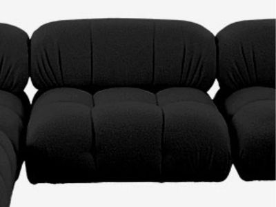 KEEKS DESIGN Modular Sofa single seat ( or middle for Sectional) Black Fabric - Model MH-SF105BE-3