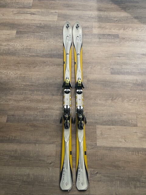 K2 AXIS Skis 174 cm/16mm Sidecut MOD Technology W/Salomon 912 Ti Titanium Spheric Bindings Only $50