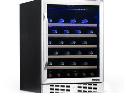 NewAir 46-Bottle Dual Zone Wine Cooler Stainless Steel Built-In/Freestanding
