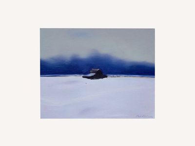 Painting of the Jackson hole barn