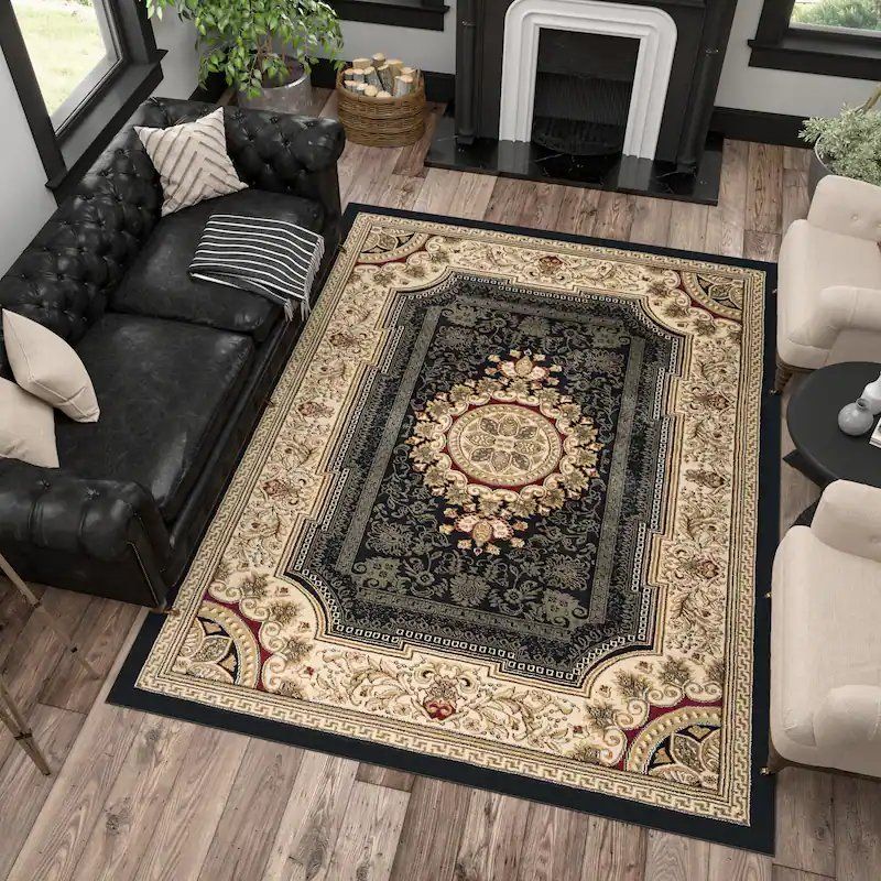 *Reduced* Indoor Rug - 7'10'' x 10'3'' - Black