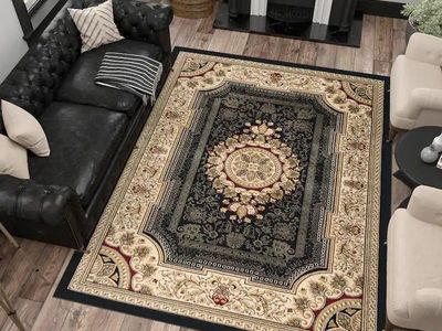 *Reduced* Indoor Rug - 7'10'' x 10'3'' - Black