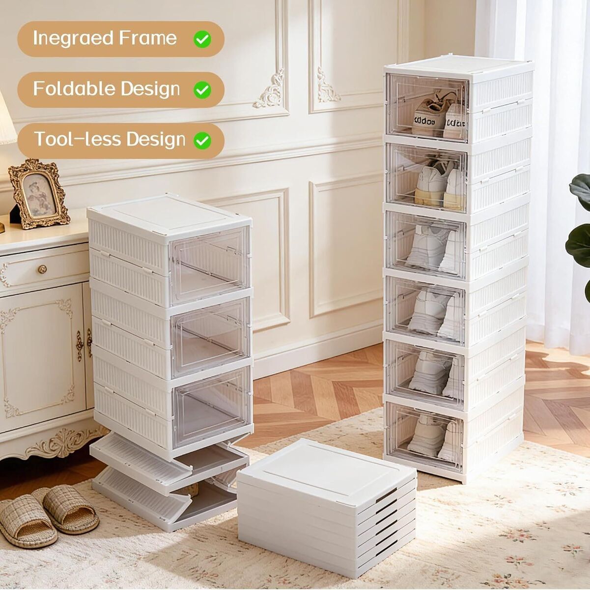 6 Compartment shoe bins