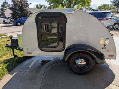 Little Guy Silver Teardrop Travel Trailer - Great Condition, Compact RV Camping