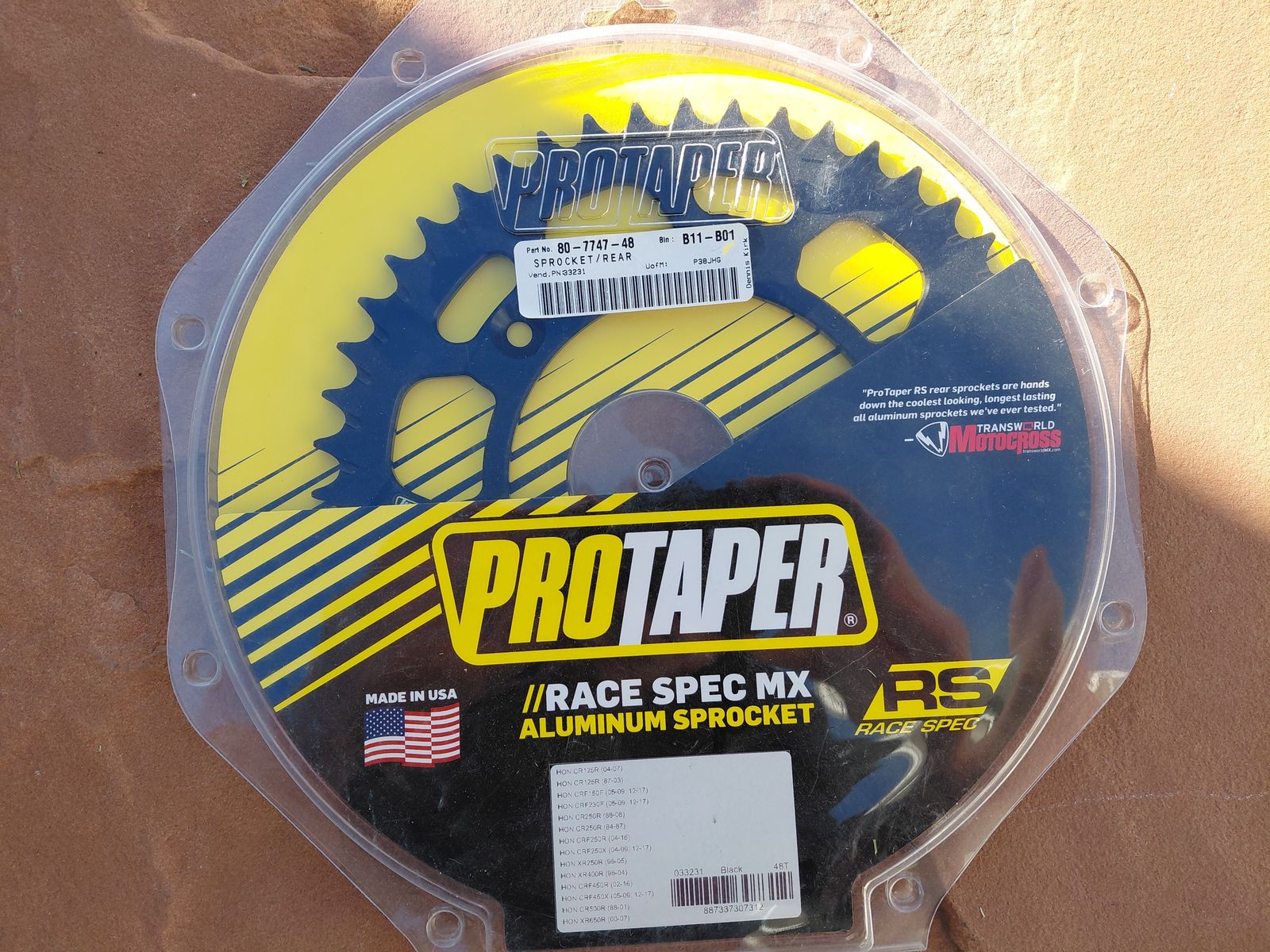 ProTaper 48T rear sprocket for Honda CR/CRF.