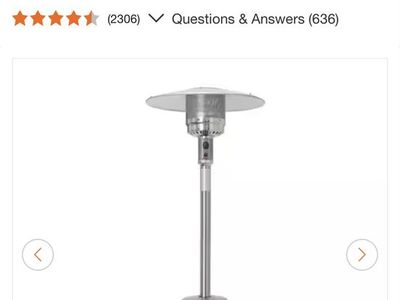 Hampton Bay 48000 BTU Stainless Steel Patio Heater