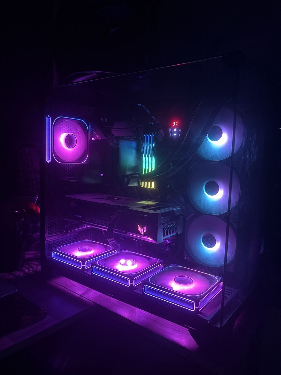 (Come with everything)Custom Gaming Desktop PC - ASUS TUF GeForce RTX Graphics, RGB Lighting, Tempered Glass Case