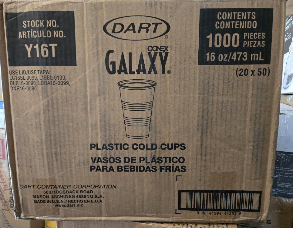 Dart 16 oz Clear Cold Cups