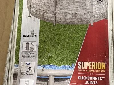 Coleman 16ft x 10ft x 42in Power Steel Oval Above Ground Pool. Brand New!
