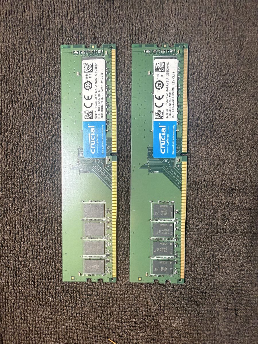 Crucial 16GB (2 x 8GB) DDR4 2666MHz UDIMM Desktop Memory RAM