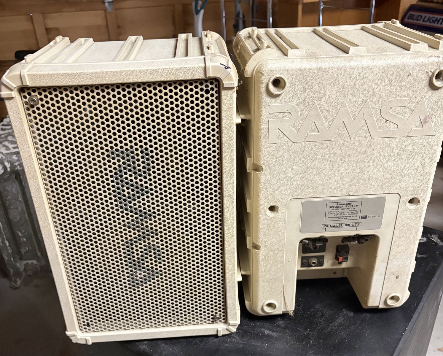 Pair Panasonic Ramsa WS-A80-W speaker system