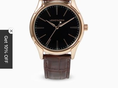 Longvadon Heritage | Châtaigne Gold Watch with Brown Alligator Embossed Leather Strap LW1102