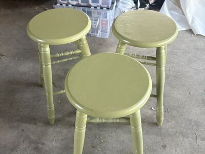 Sturdy Wooden Stools In Good Condtion