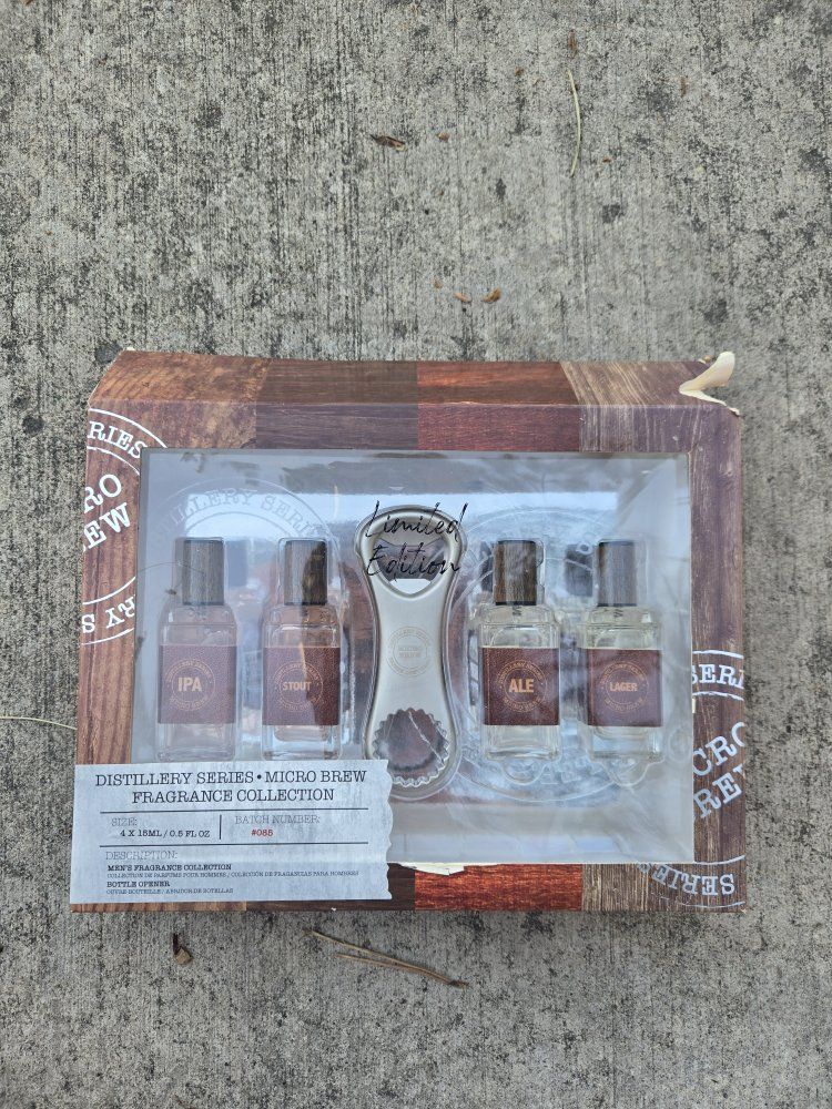 Distillery Series Micro Brew Fragrance Collection Men's Cologne Set - 4x15ml with Bottle Opener