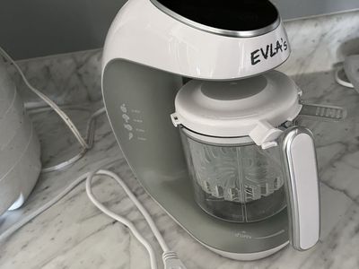 EVLA'S Baby Food Maker Steamer Blender Processor White Touch Screen