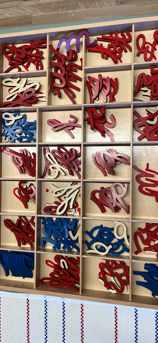 Montessori large Moveable Alphabet And Mat