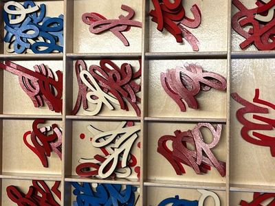 Montessori large Moveable Alphabet And Mat