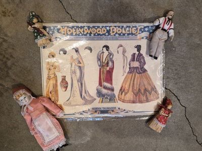 Vintage Hollywood Dollie Norma Talmadge Paper Doll Set with 4 Decorative Dolls