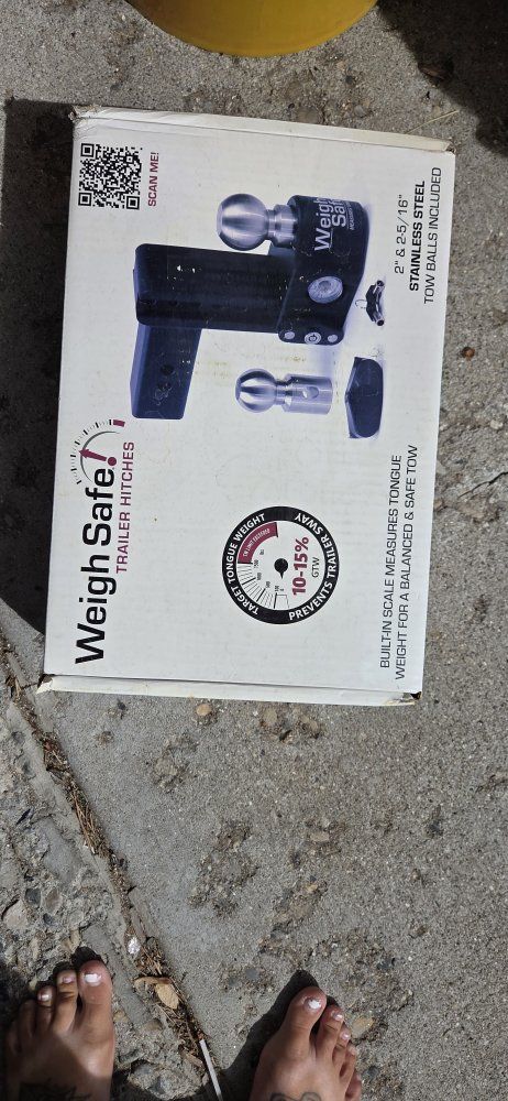 Weigh Safe WS6-2.5 Trailer Hitch with Built-in Tongue Weight Scale - 2.5" Shank, 6" Drop, 22K LBS GTW