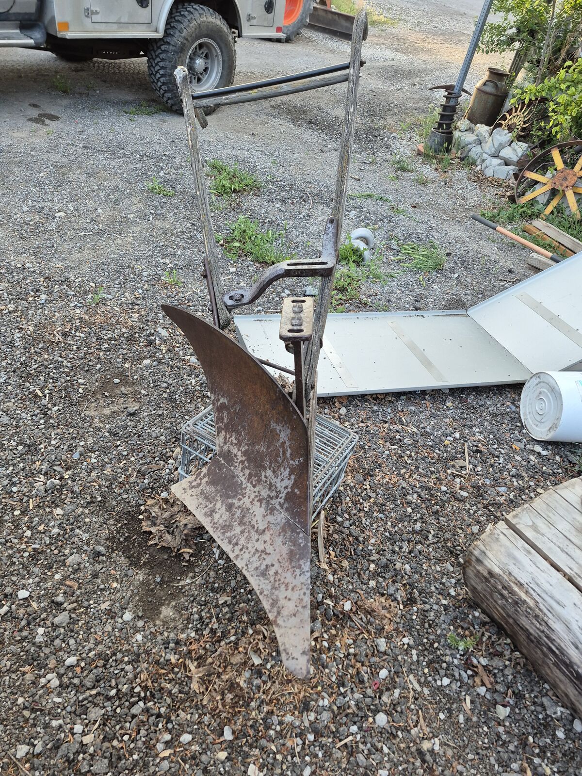 Old plow for decoration