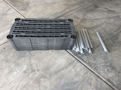 5 ft plastic garage shelf