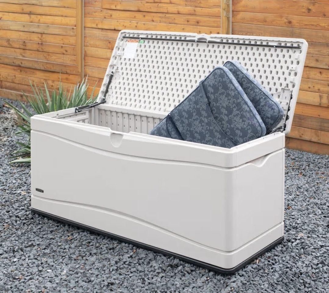 New in Box! Lifetime 130-Gallon Heavy-Duty Outdoor Storage Deck Box (Model 60040) Garden Patio