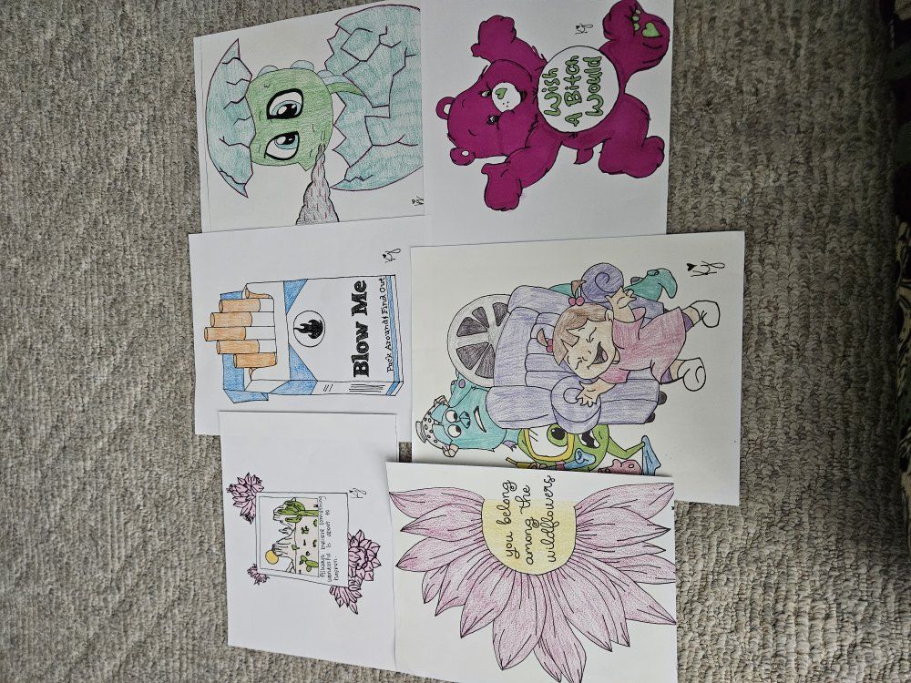 All hand drawn, drawings *please read description