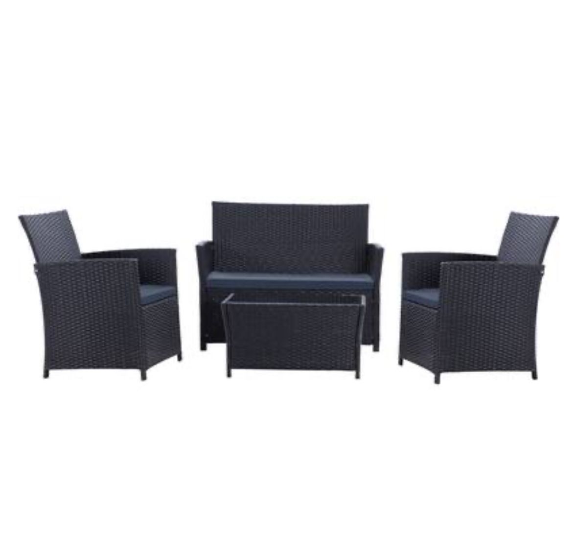 NEW 4-piece Patio Set Loveseat, 2 Chairs & Table