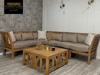 TEAKWOOD MODULAR PATIO SET WE OFFER DELIVERY