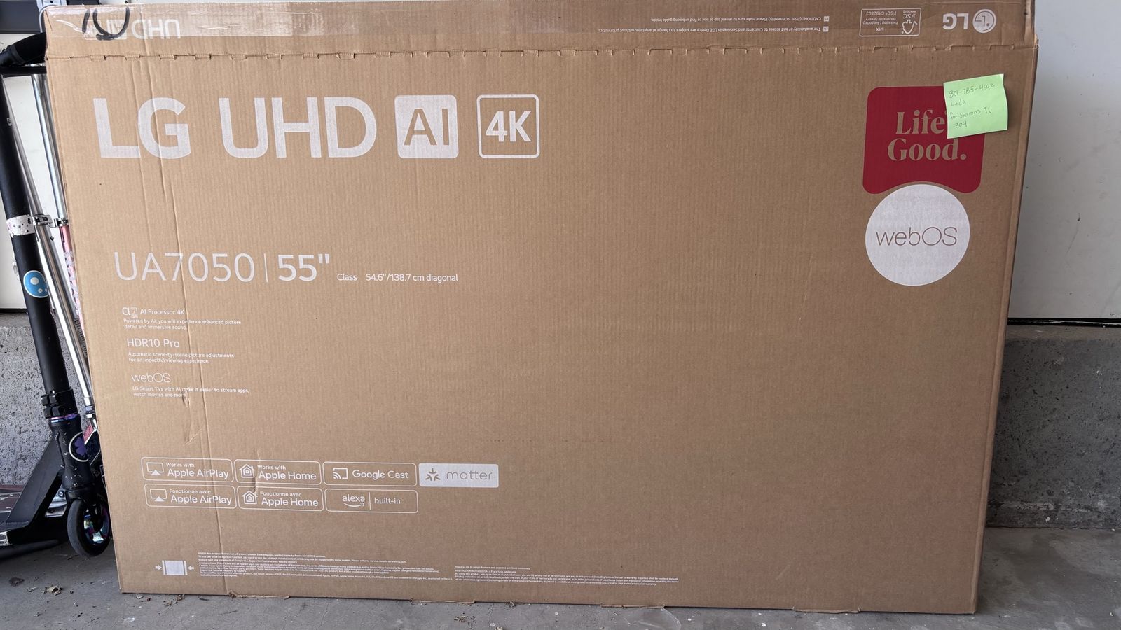 55” LG UHD AI 4K Flatscreen