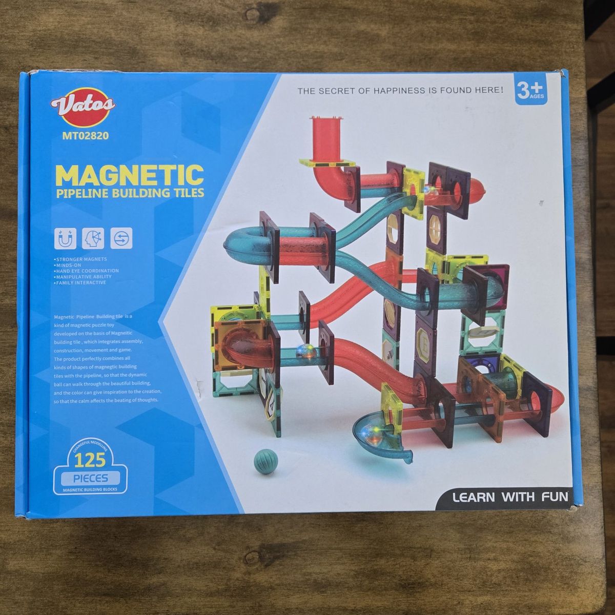 Magnetic Building Tiles - 125 Pieces