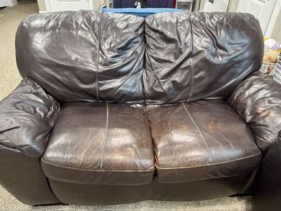 Leather Couch & Love Seat