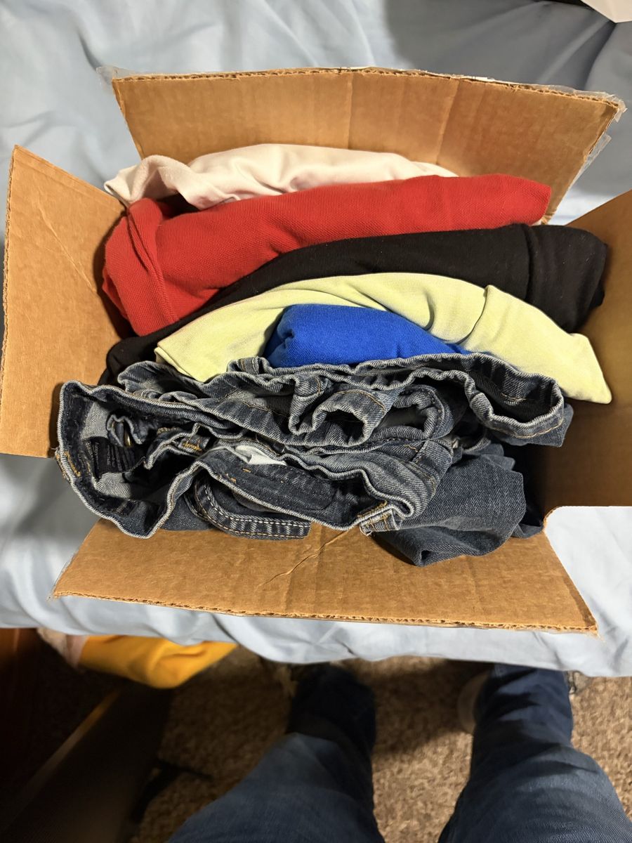 Assorted Men's Clothing Bundle Shirts and Jeans Size XL