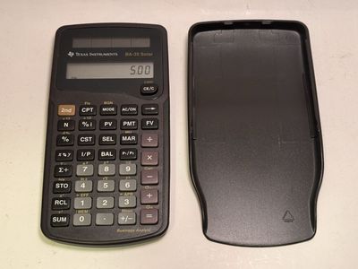 Texas Instruments BA-35 Scientific/Financial Calculator Solar Powered