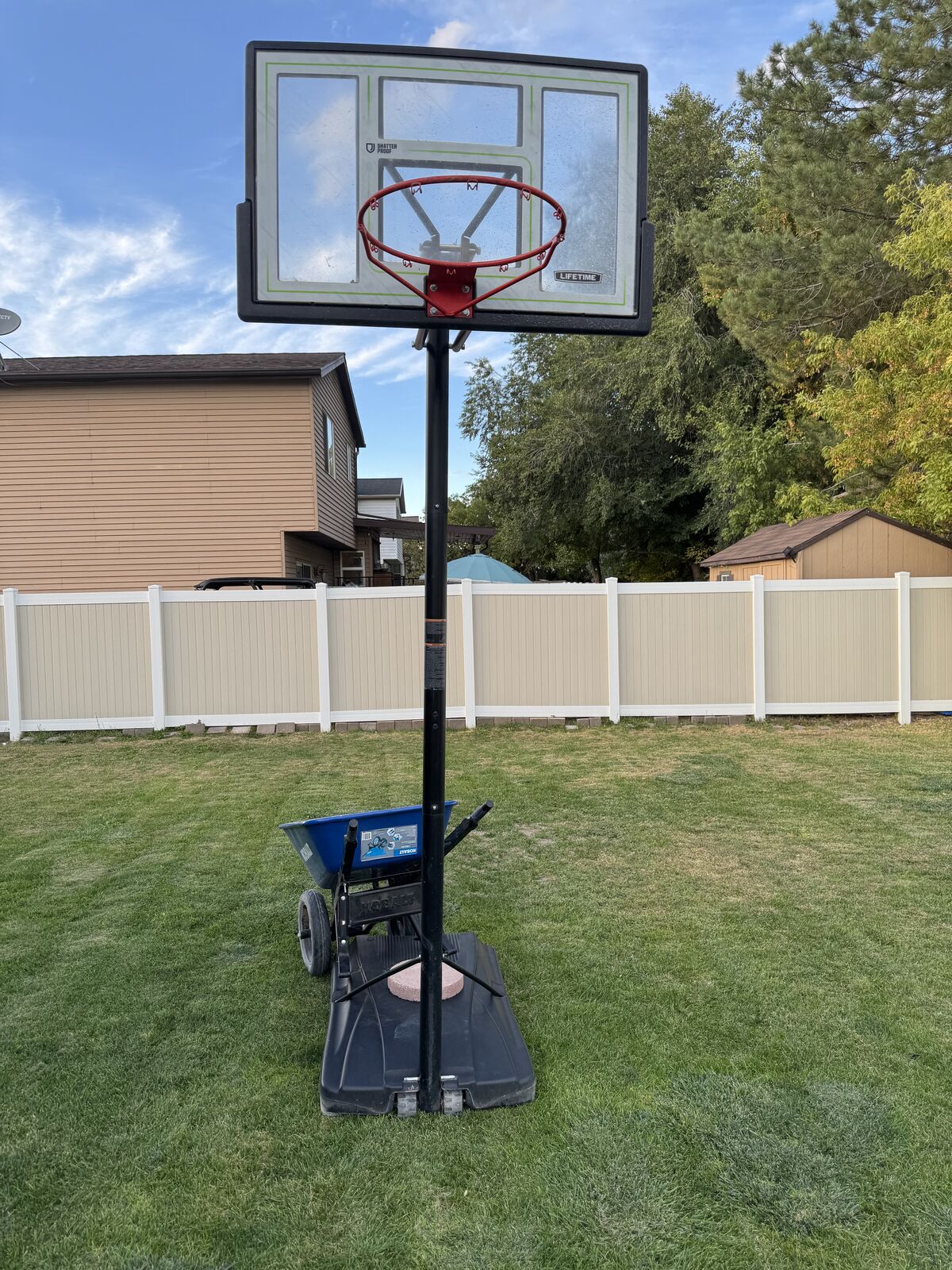 Basketball lifetime hoop shatterproof