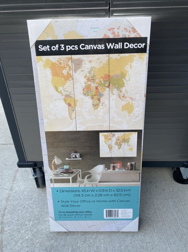 Set Of 3 Pcs Canvas Wall Decor