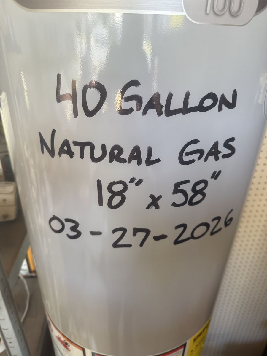 New 40 Gallon Water Heater