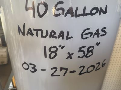 New 40 Gallon Water Heater