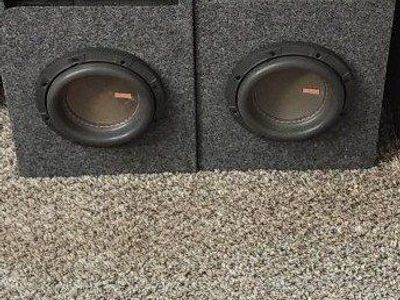 6 1/2 mojo subwoofers in custom boxes
