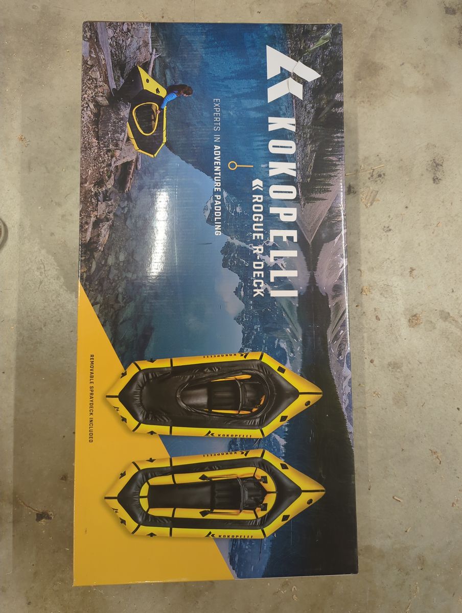 Kokopelli Rogue R-Deck Packraft TiZip - Inflatable Kayak, Ultralight packraft, Removable Spraydeck