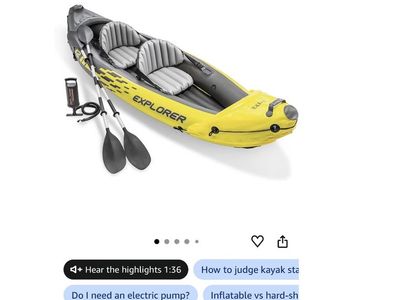 Intex 68307EP Explorer K2 Inflatable Kayak Set