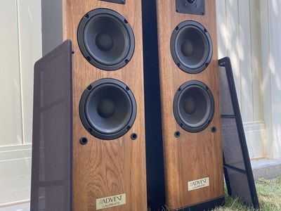 Vintage Advent Laureate Tower Speakers Pair Matching Serials Excellent Condition