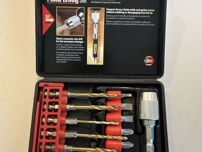 Stanley Power Driving Set - Drill & Drive Bit Set w/ Fast Change System & Compact Screw Guide