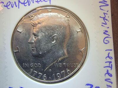 1976 bicentennial, half dollar. Error.
