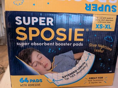 Super Sposie Super Absorbent Booster Pads XS-XL 96 Count Lot
