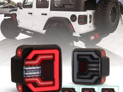 new 18-20 Jeep Wrangler Tail Lights WOLFSTORM LED