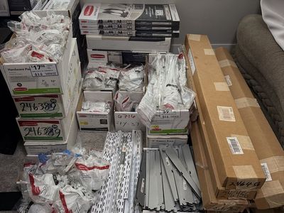 Rubbermaid FastTrack Closet Organization Hardware & Accessories Lot
