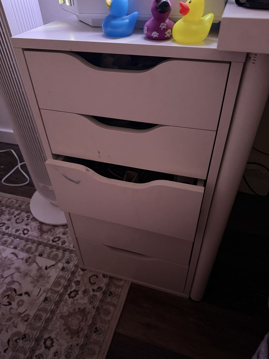IKEA Alex White 5-Drawer Storage Unit