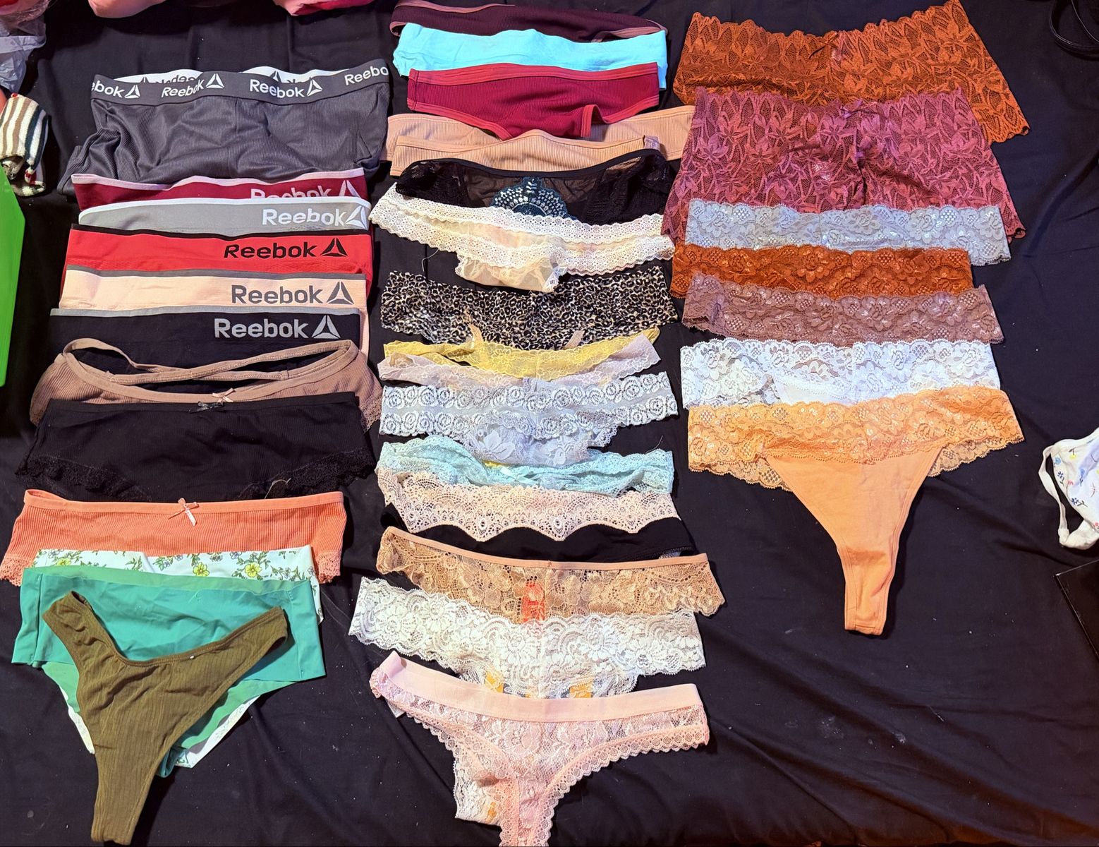 Large Lot of Women's Underwear - Various Brands & Styles, Thongs, Bikinis, Boyshorts, Sizes S-M (unconventional questions ok!️)