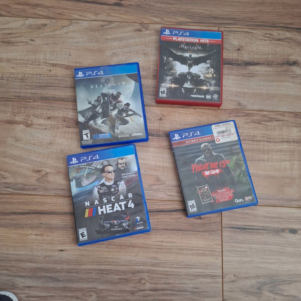 PS4 Games Lot: Destiny 2, Batman Arkham Knight, NASCAR Heat 4, Friday the 13th The Game